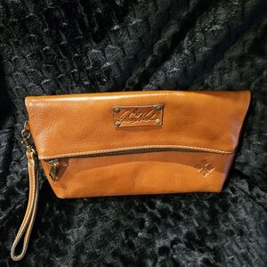 Patricia Nash Tan Leather Clutch